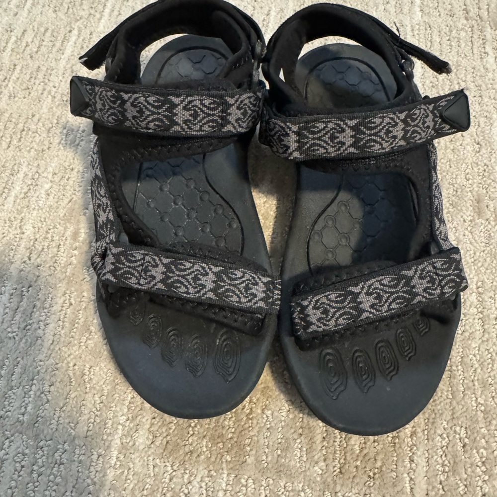Black and Gray Sandals